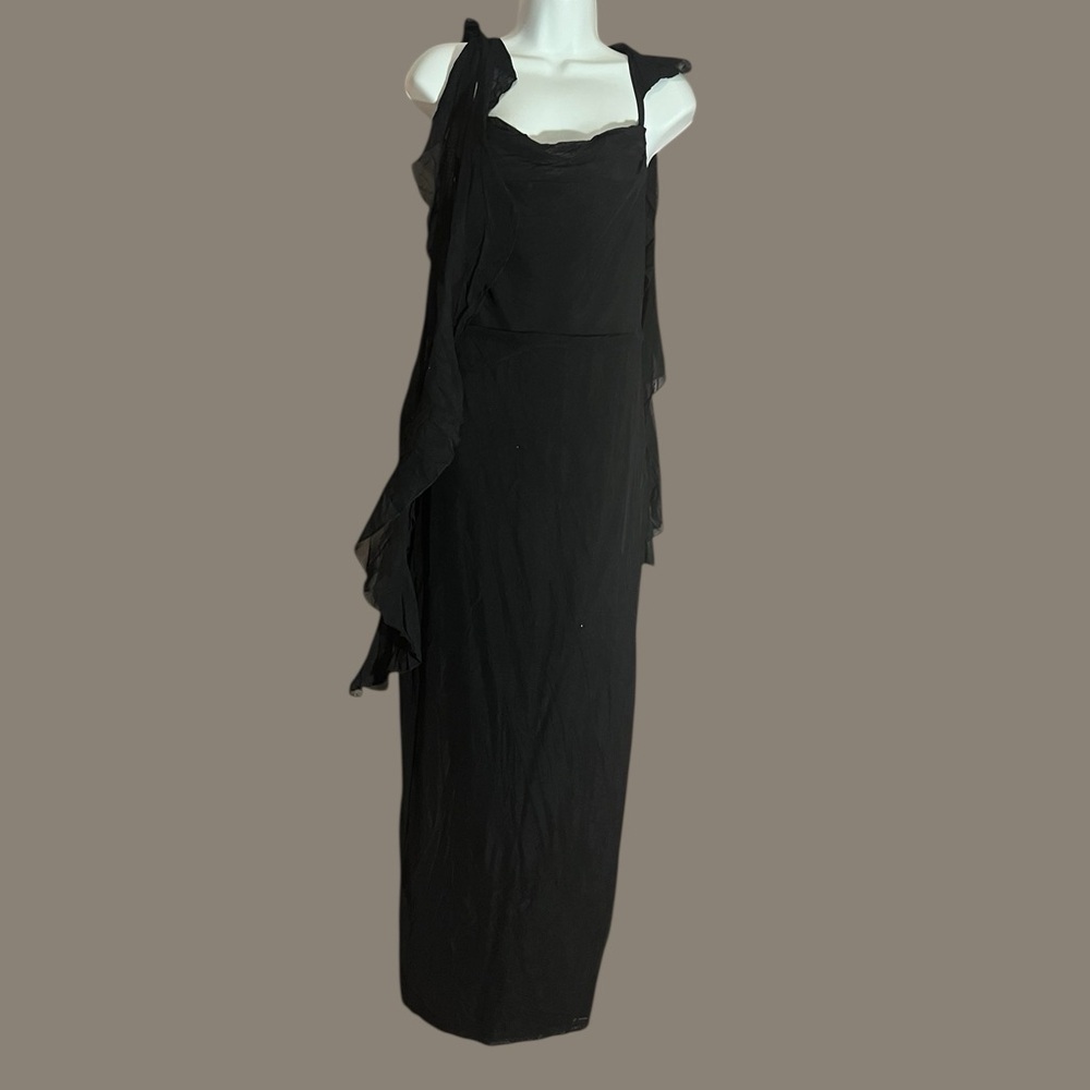 Pretty Garden Women’s Cocktail Maxi Dress – Black, Size L, NEW